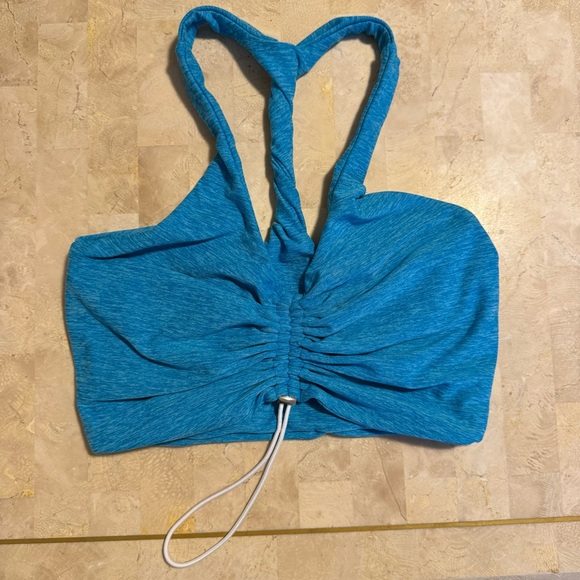Bombshell Sportswear Enhance Toggle Bra in Icy Blue - Picture 3 of 11